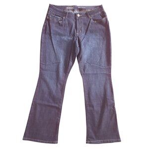 Lee Modern Series Curvy Fit Bootcut Jeans Dark Blue Denim Stretch Women Size 16